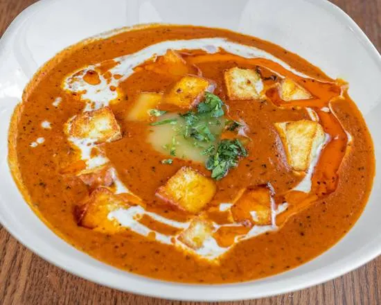 Paneer Tikka Butter Masala - Creamy paneer curry at Amantran Indian restaurant in Winnipeg