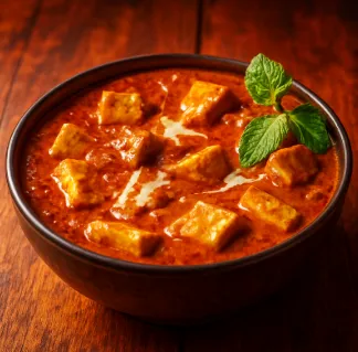 Paneer Tikka Butter Masala — creamy paneer curry at Amantran Winnipeg